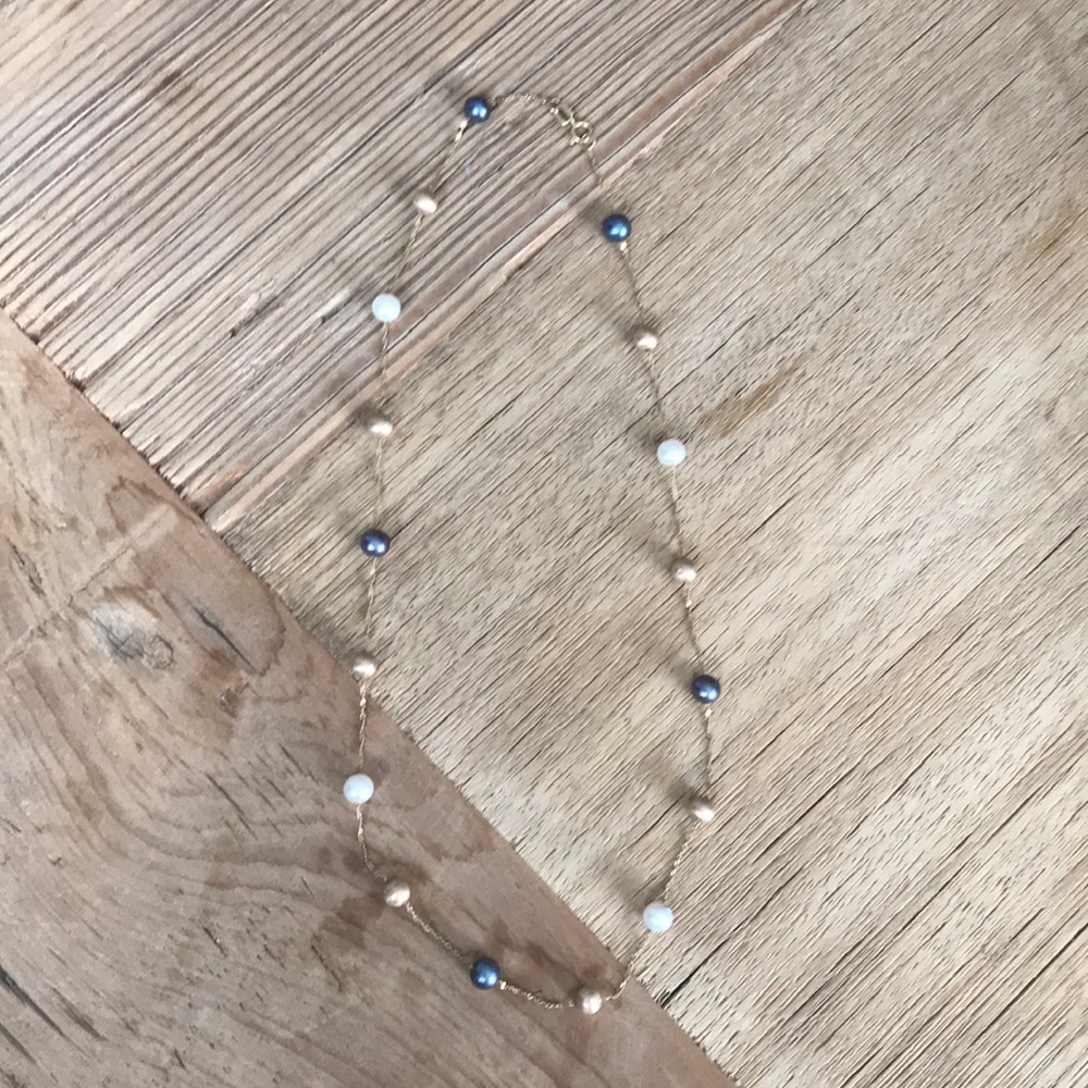 14k gold beaded necklace